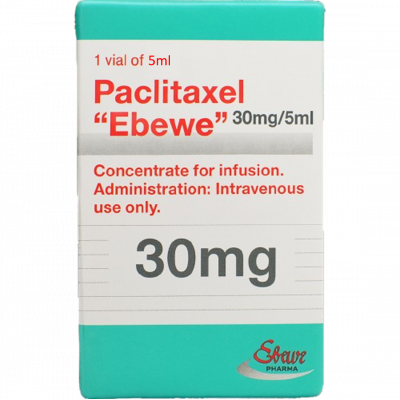 PACLITAXEL EBEWE 30 MG / 5 ML ( PACLITAXEL 6 MG / ML ) CONCENTRATE FOR DILUTION FOR IV INFUSION 5 ML VIAL